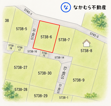 大網白里市大網、土地の間取り画像です