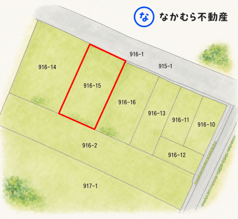 大網白里市四天木、土地の間取り画像です