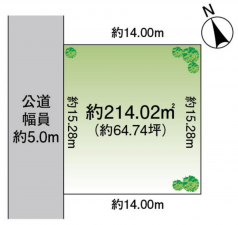茂原市緑ケ丘、土地の間取り画像です