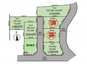 大網白里市みずほ台、土地の間取り画像です