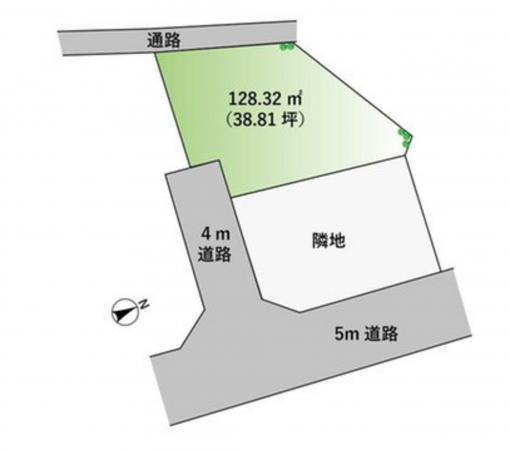 茂原市押日、土地の間取り画像です