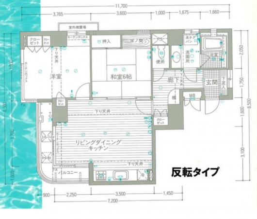 大網白里市南今泉、中古マンションの間取り画像です