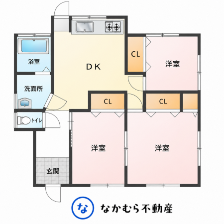 茂原市下永吉、中古一戸建ての間取り画像です