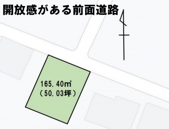 茂原市法目、土地の間取り画像です