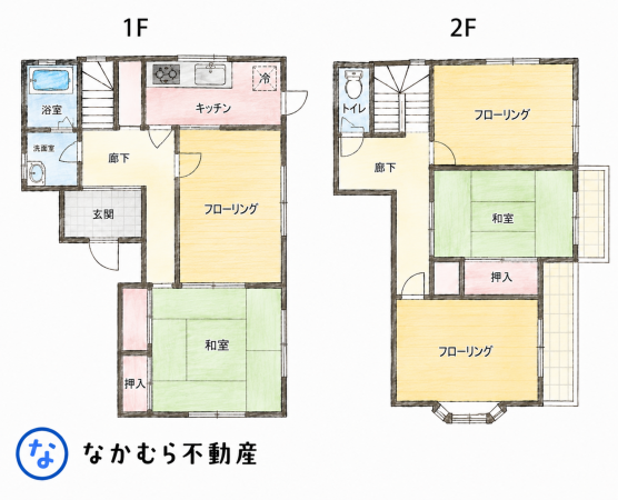 大網白里市細草、中古一戸建ての間取り画像です