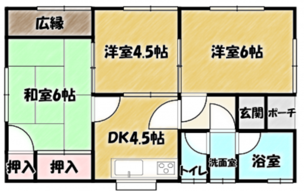 茂原市粟生野、中古一戸建ての間取り画像です