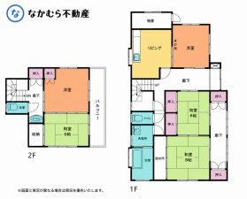 茂原市高師、中古一戸建ての間取り画像です