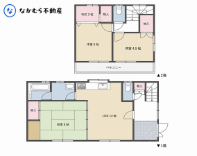 大網白里市駒込、中古一戸建ての間取り画像です