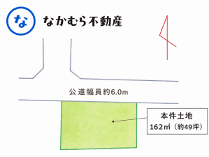 茂原市法目、土地の間取り画像です