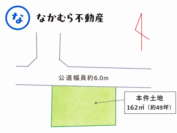 茂原市法目、土地の間取り画像です