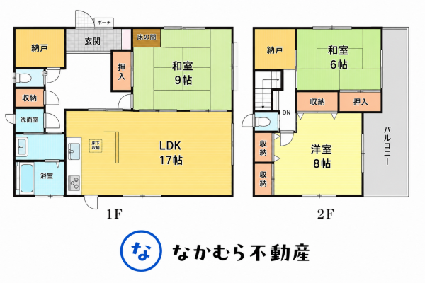 茂原市押日、中古一戸建ての間取り画像です