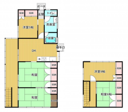 茂原市茂原、中古一戸建ての間取り画像です