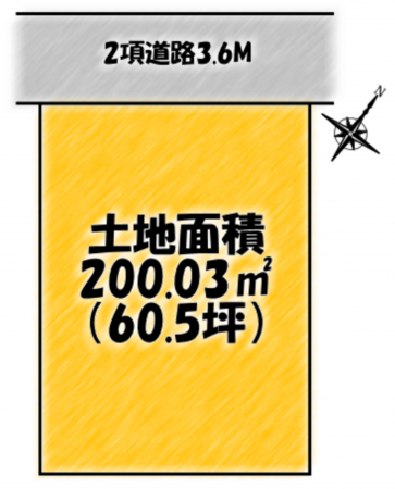 茂原市東郷、土地の間取り画像です