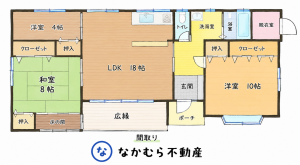 茂原市真名、中古一戸建ての間取り画像です