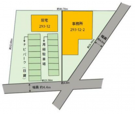 茂原市上林、収益物件/店舗付住宅の間取り画像です