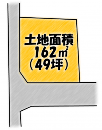 大網白里市南横川、土地の間取り画像です