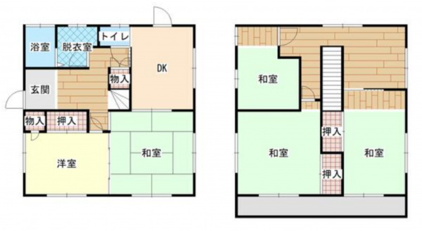 茂原市千町、中古一戸建ての間取り画像です