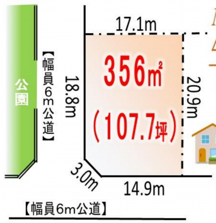 茂原市東部台、土地の間取り画像です