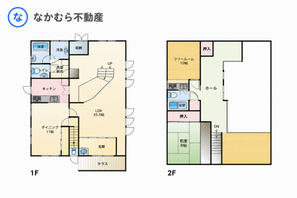 大網白里市みずほ台、中古一戸建ての間取り画像です