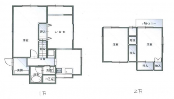 茂原市東郷、中古一戸建ての間取り画像です