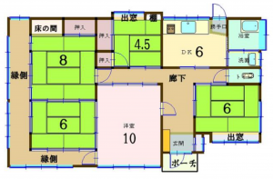 大網白里市北飯塚、中古一戸建ての間取り画像です