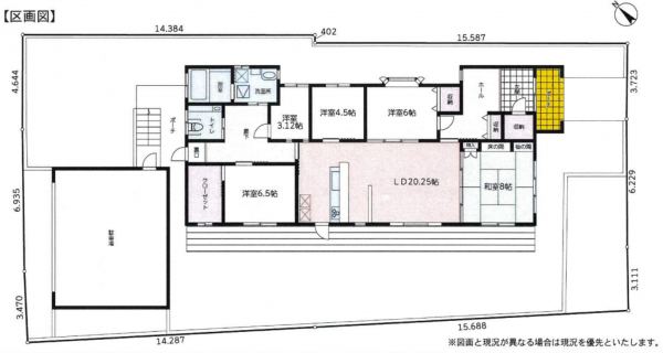 大網白里市みどりが丘、中古一戸建ての間取り画像です