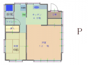 茂原市弓渡、中古一戸建ての間取り画像です