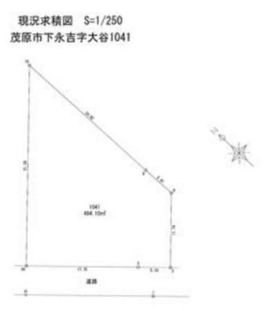 茂原市下永吉、土地の間取り画像です