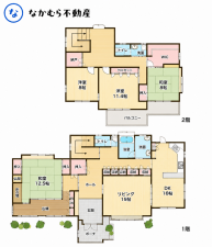 茂原市東郷、中古一戸建ての間取り画像です