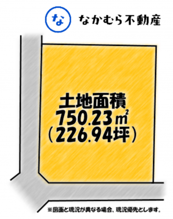 茂原市東郷、土地の間取り画像です