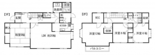 東金市季美の森東、中古一戸建ての間取り画像です