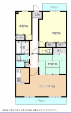 茂原市早野、中古マンションの間取り画像です