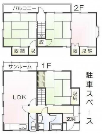 東金市台方、中古一戸建ての間取り画像です