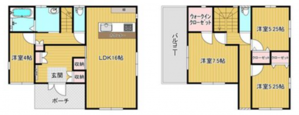 大網白里市みどりが丘、中古一戸建ての間取り画像です