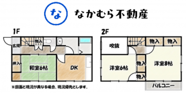 大網白里市南横川、中古一戸建ての間取り画像です