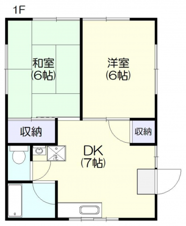 茂原市東郷、収益物件/アパートの間取り画像です