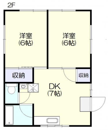 茂原市東郷、収益物件/アパートの間取り画像です