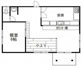 茂原市千町、収益物件/店舗の間取り画像です