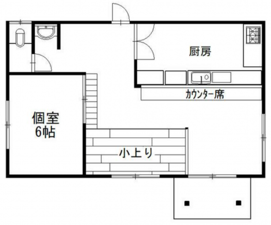 茂原市千町、収益物件/店舗の間取り画像です