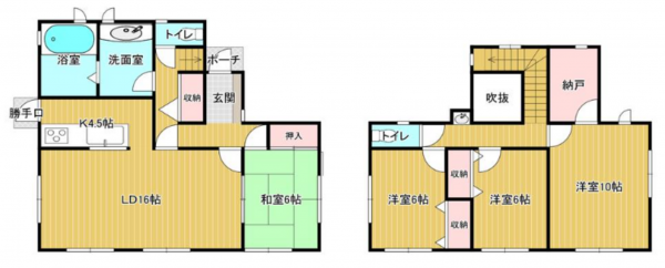 大網白里市季美の森南、中古一戸建ての間取り画像です