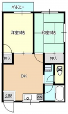 東金市中野、収益物件/アパートの間取り画像です
