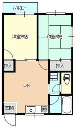 東金市中野、収益物件/アパートの間取り画像です