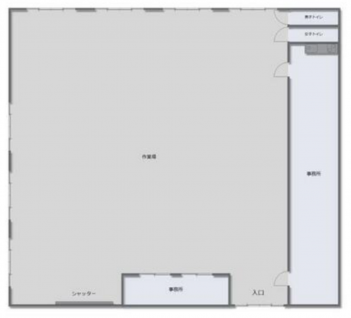 東金市道庭、収益物件/工場の間取り画像です