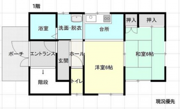 東金市滝沢、収益物件/アパートの間取り画像です