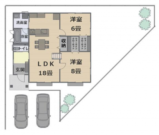 東金市菱沼、中古一戸建ての間取り画像です
