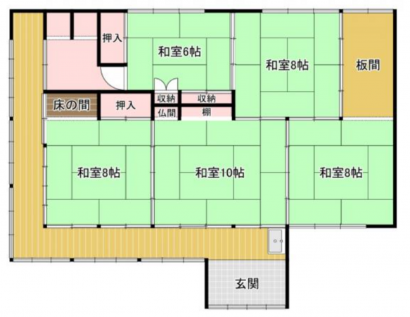 茂原市本納、中古一戸建ての間取り画像です