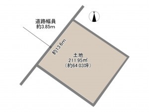 岡崎市井内町、土地の間取り画像です