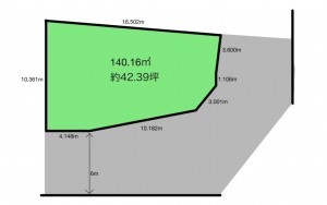 岡崎市美合町、土地の間取り画像です