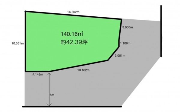 岡崎市美合町、土地の間取り画像です