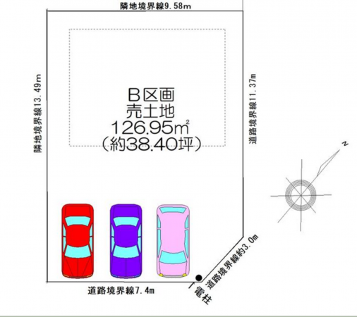 岡崎市中島中町、土地の間取り画像です